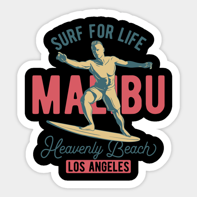 Surf For Life Malibu Sticker by BrillianD